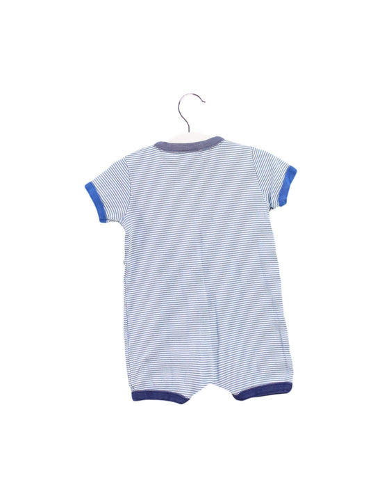 A Blue Short Sleeve Rompers from Petit Bateau in size 3-6M for boy. (Front View)