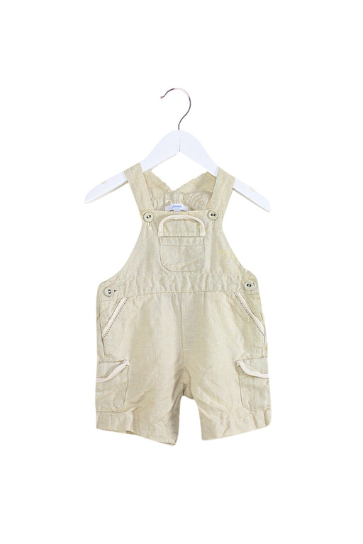 A Ivory Overall Shorts from Jacadi in size 3-6M for boy. (Front View)
