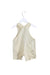 A Ivory Overall Shorts from Jacadi in size 3-6M for boy. (Back View)