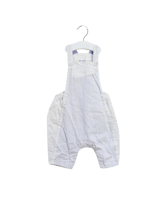 A White Overall Shorts from Petit Bateau in size 12-18M for boy. (Front View)