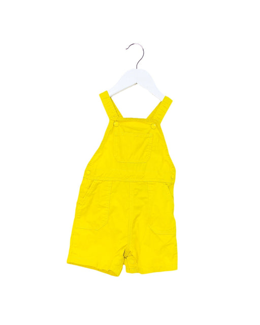 A Yellow Overall Shorts from Petit Bateau in size 6-12M for neutral. (Front View)