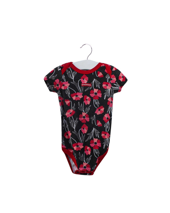 A Red Short Sleeve Bodysuits from Calvin Klein in size 3-6M for girl. (Front View)