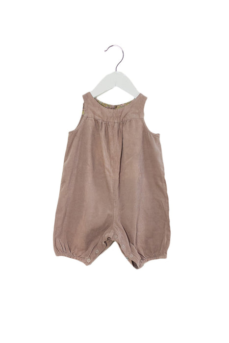 A Brown Sleeveless Rompers from Bonpoint in size 0-3M for girl. (Front View)