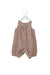 A Brown Sleeveless Rompers from Bonpoint in size 0-3M for girl. (Front View)