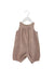 A Brown Sleeveless Rompers from Bonpoint in size 0-3M for girl. (Back View)