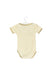 A Beige Short Sleeve Bodysuits from Organic Baby in size 3-6M for boy. (Back View)