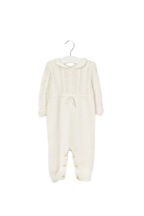 A White Long Sleeve Jumpsuits from Ralph Lauren in size 3-6M for girl. (Front View)