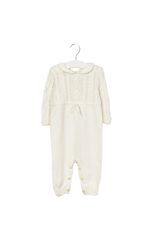 A White Long Sleeve Jumpsuits from Ralph Lauren in size 3-6M for girl. (Front View)