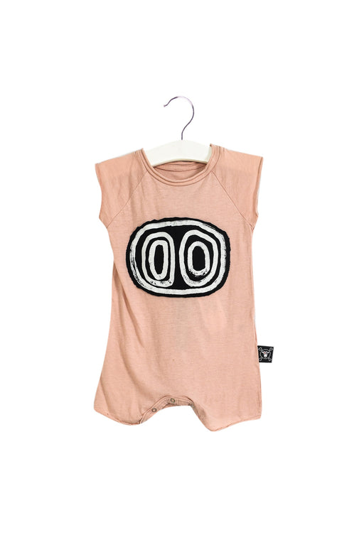 A Pink Sleeveless Rompers from Nununu in size 0-3M for girl. (Front View)