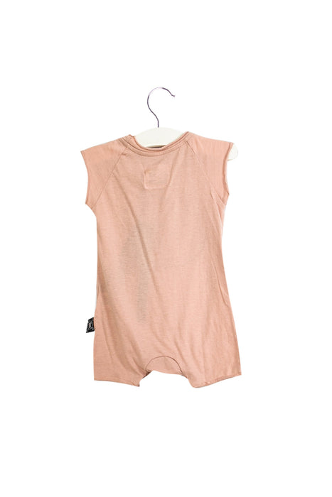 A Pink Sleeveless Rompers from Nununu in size 0-3M for girl. (Back View)