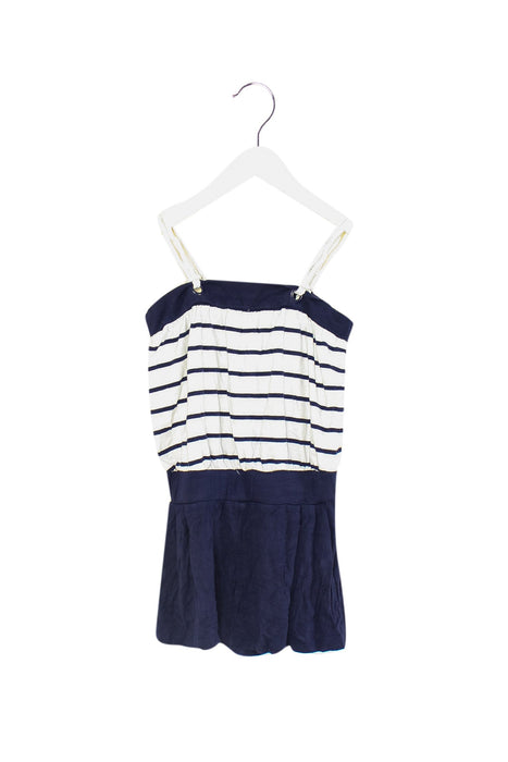 A Navy Sleeveless Rompers from Janie & Jack in size 4T for girl. (Back View)