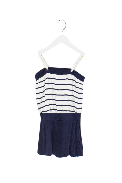 A Navy Sleeveless Rompers from Janie & Jack in size 4T for girl. (Front View)