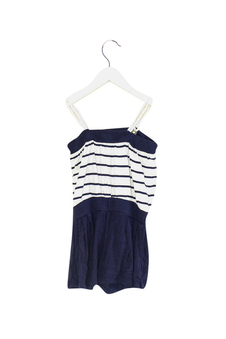 A Navy Sleeveless Rompers from Janie & Jack in size 4T for girl. (Front View)