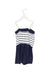 A Navy Sleeveless Rompers from Janie & Jack in size 4T for girl. (Front View)