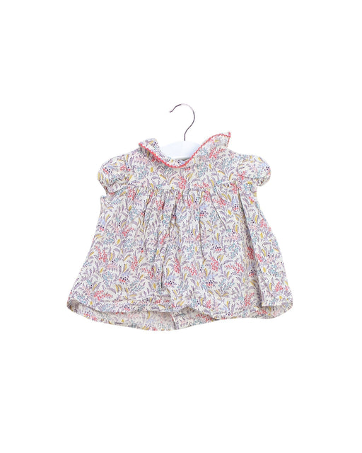 A Ivory Short Sleeve Tops from Bonton in size 3-6M for girl. (Front View)