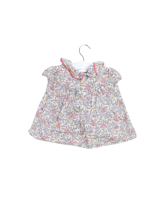 A Ivory Short Sleeve Tops from Bonton in size 3-6M for girl. (Back View)