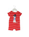 A Red Short Sleeve Rompers from Joules in size 0-3M for girl. (Front View)