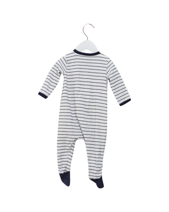 A Navy Long Sleeve Jumpsuits from Boss in size 3-6M for boy. (Back View)