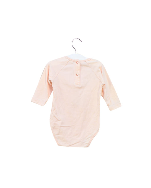 A Pink Long Sleeve Bodysuits from The Bonnie Mob in size 6-12M for girl. (Front View)