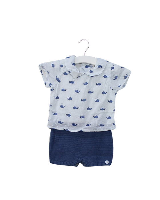 A White Short Sleeve Rompers from Paz Rodriguez in size 6-12M for boy. (Front View)