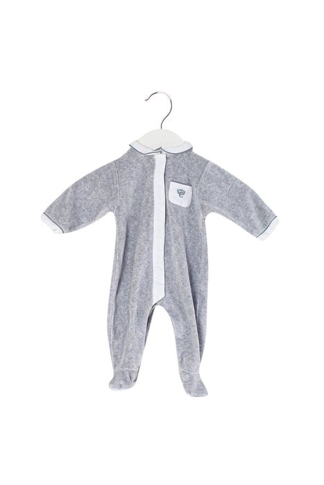 A Grey Long Sleeve Jumpsuits from Tartine et Chocolat in size 0-3M for boy. (Front View)