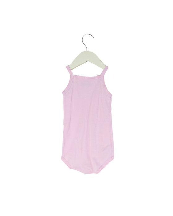 A Pink Long Sleeve Bodysuits from Petit Bateau in size 6-12M for girl. (Back View)