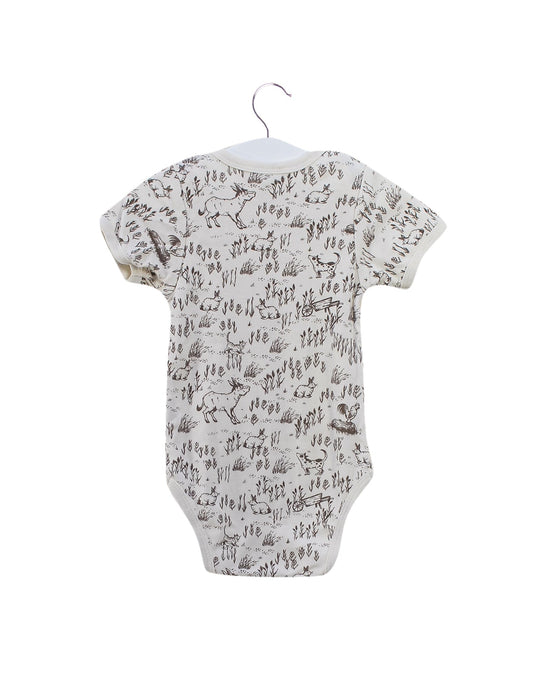 A Ivory Short Sleeve Bodysuits from Nature Baby in size 3-6M for neutral. (Back View)