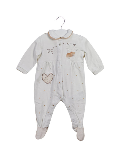 A White Long Sleeve Jumpsuits from Chicco in size 0-3M for girl. (Front View)