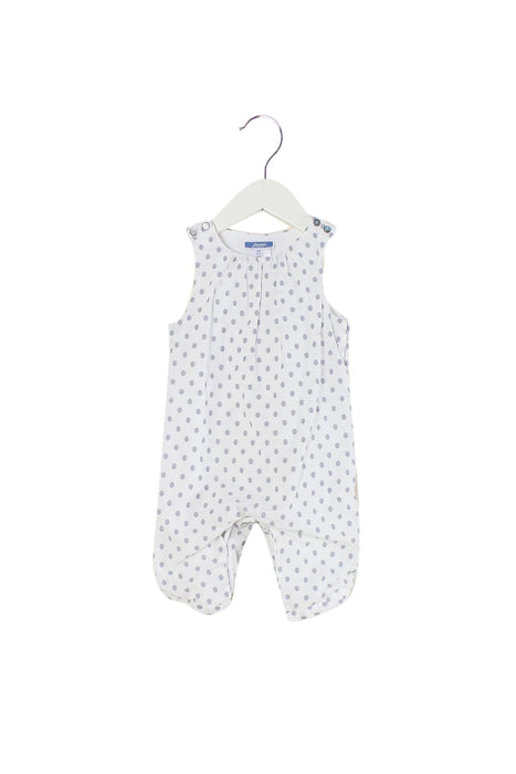 A White Sleeveless Jumpsuits from Jacadi in size 3-6M for neutral. (Front View)