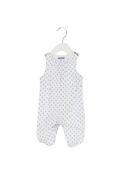 A White Sleeveless Jumpsuits from Jacadi in size 3-6M for neutral. (Front View)