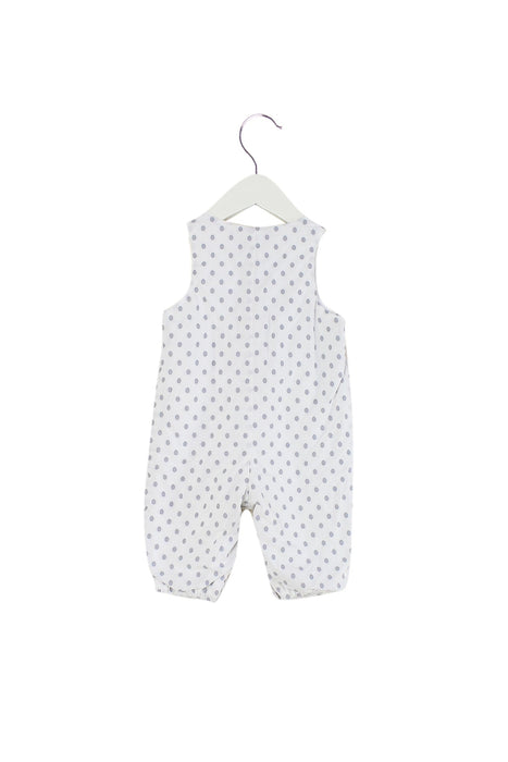 A White Sleeveless Jumpsuits from Jacadi in size 3-6M for neutral. (Back View)
