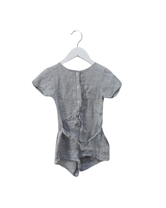A Blue Short Sleeve Rompers from Marsou in size 4T for girl. (Front View)