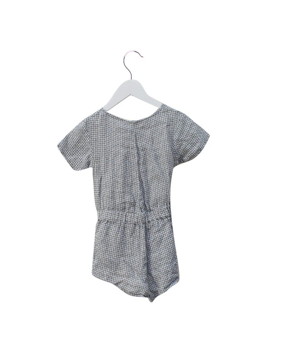 A Blue Short Sleeve Rompers from Marsou in size 4T for girl. (Front View)