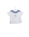 A White Short Sleeve Tops from Jacadi in size 0-3M for neutral. (Front View)