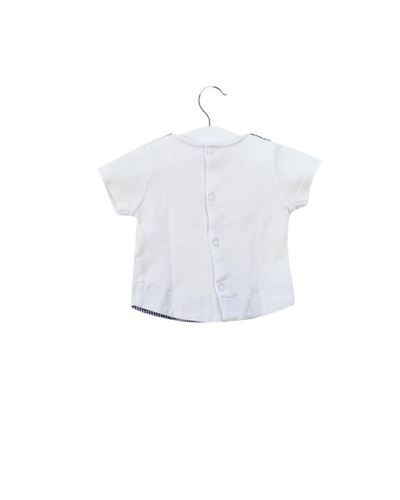 A White Short Sleeve Tops from Jacadi in size 0-3M for neutral. (Back View)