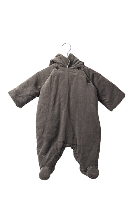 A Grey Long Sleeve Jumpsuits from Bonpoint in size 0-3M for neutral. (Front View)