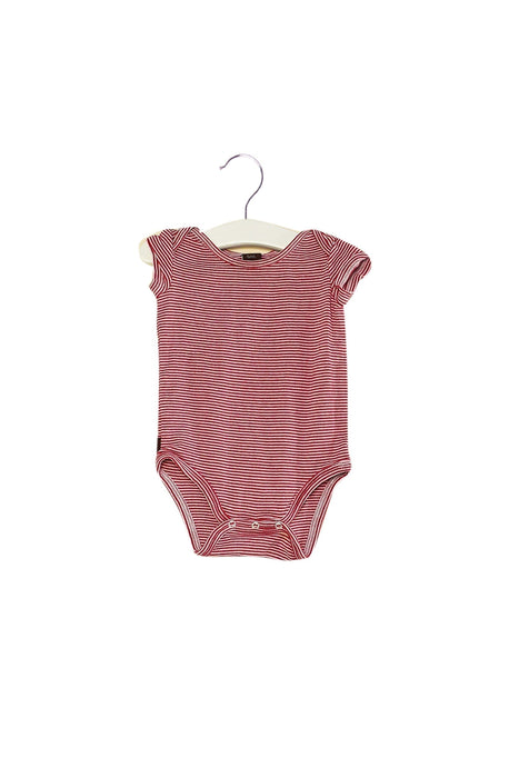 A Red Short Sleeve Bodysuits from Tea in size 6-12M for girl. (Front View)