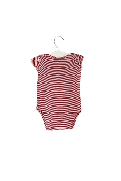 A Red Short Sleeve Bodysuits from Tea in size 6-12M for girl. (Back View)