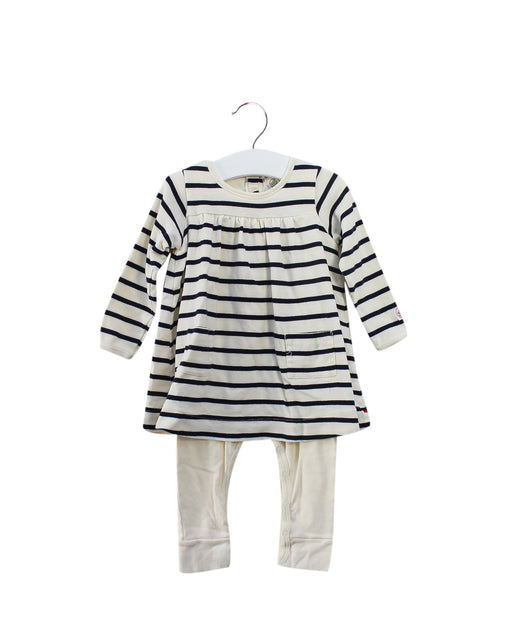 A Navy Long Sleeve Jumpsuits from Petit Bateau in size 6-12M for girl. (Front View)
