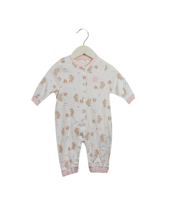 A White Long Sleeve Jumpsuits from Chicco in size 0-3M for girl. (Front View)