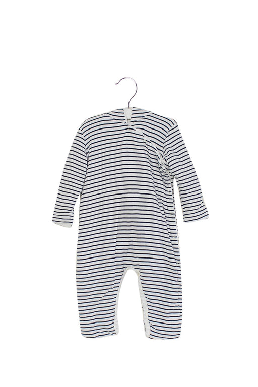 A Navy Long Sleeve Jumpsuits from Petit Bateau in size 12-18M for boy. (Front View)