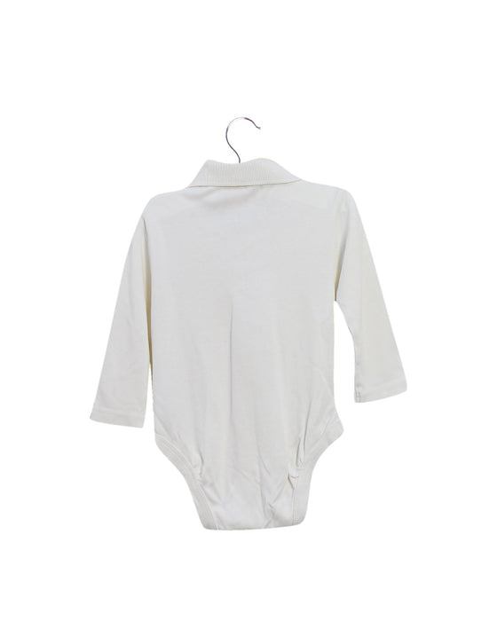 A Ivory Long Sleeve Bodysuits from Jojo Maman Bébé in size 6-12M for boy. (Back View)