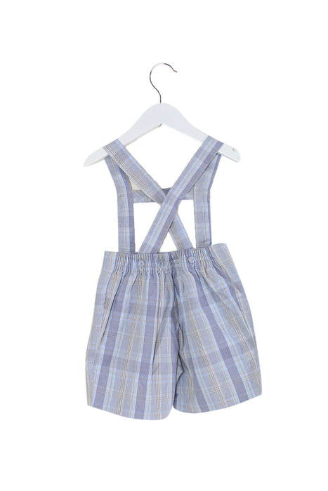 A Blue Overall Shorts from Pretty Originals in size 6-12M for girl. (Back View)