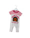 A Pink Short Sleeve Jumpsuits from BAPE KIDS in size 3-6M for girl. (Front View)
