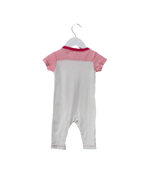 A Pink Short Sleeve Jumpsuits from BAPE KIDS in size 3-6M for girl. (Back View)