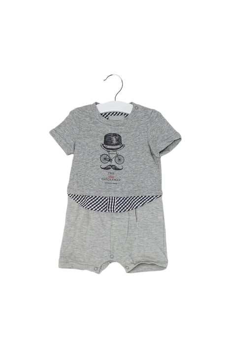 A Grey Short Sleeve Rompers from Nicholas & Bears in size 6-12M for boy. (Front View)