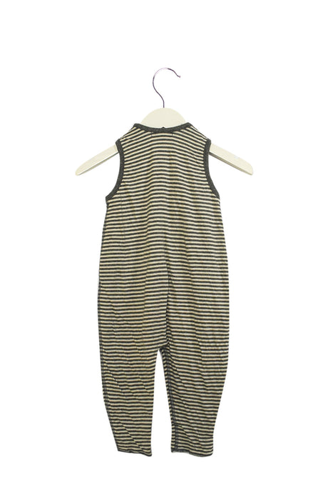 A Green Sleeveless Jumpsuits from Bonpoint in size 3-6M for neutral. (Back View)