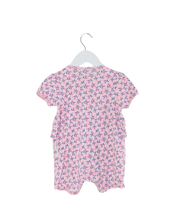 A Pink Short Sleeve Rompers from Mides in size 3-6M for girl. (Back View)
