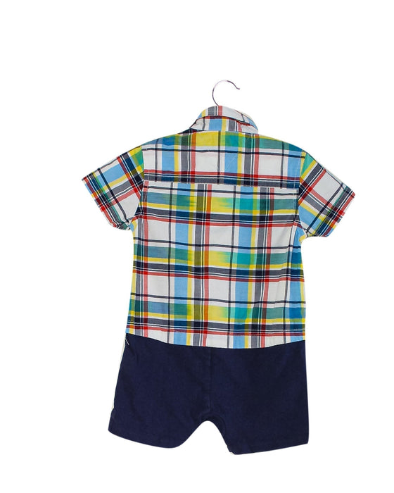 A Navy Short Sleeve Rompers from Tommy Hilfiger in size 6-12M for boy. (Back View)