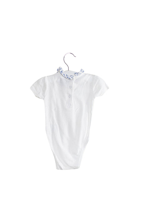 A White Short Sleeve Bodysuits from Cyrillus in size 6-12M for girl. (Back View)